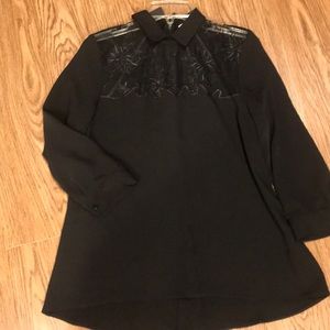 Anne Fontaine black tunic blouse